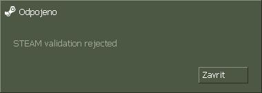 STEAM validation rejected